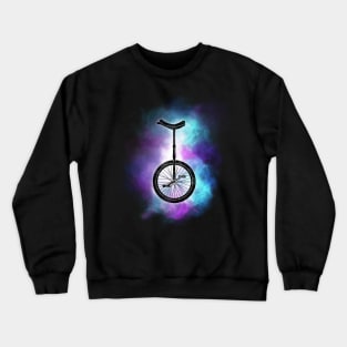 Unicycle Bike Galaxy Crewneck Sweatshirt